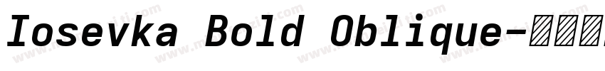 Iosevka Bold Oblique字体转换